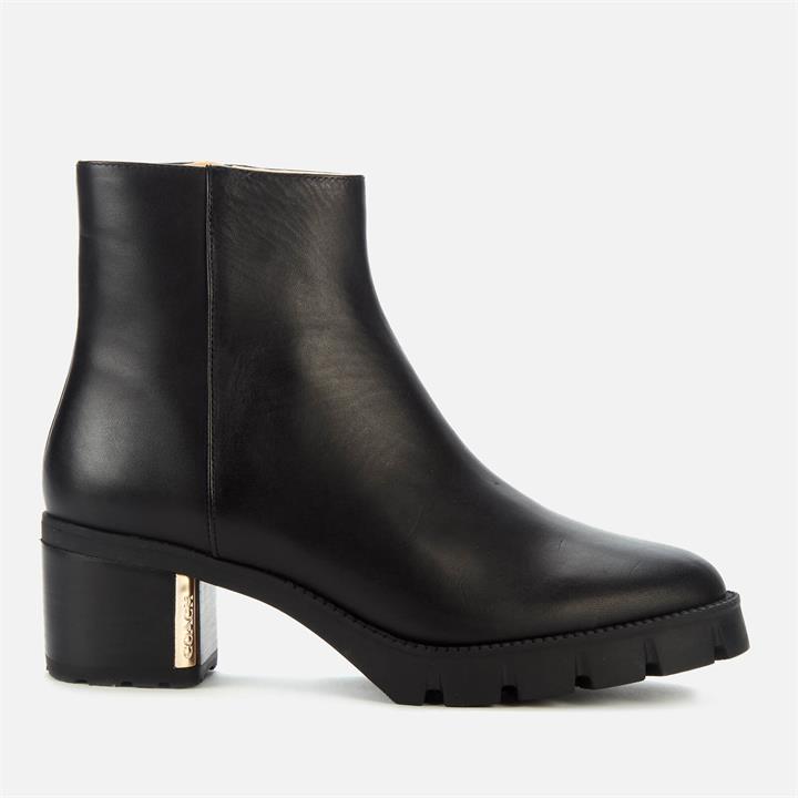 Coach Women's Chrissy Leather Heeled Ankle Boots - Black - UK 4