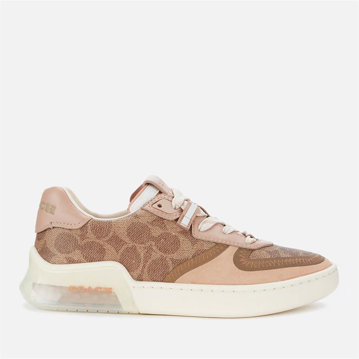 Coach Women's CitySole Signature Print Court Trainers - Tan/Beachwood - UK 4