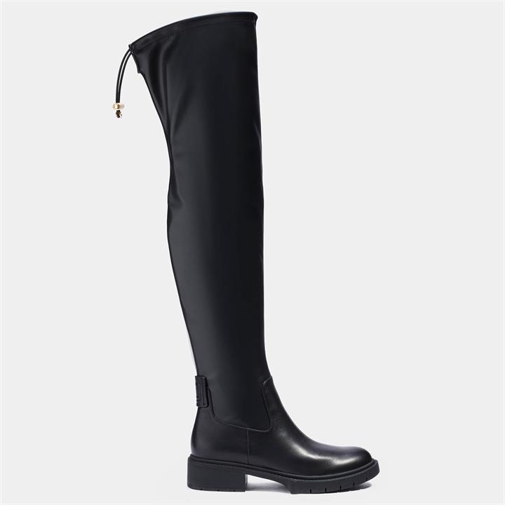 Coach Women's Lizzie Leather Over The Knee Boots - Black - UK 3