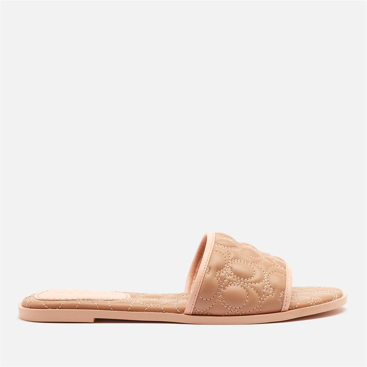 Coach Women's Olivea Quilted Leather Slide Sandals - Beechwood - UK 4