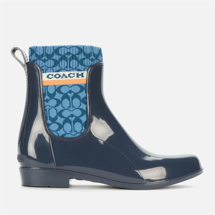 Coach Women's Rivington Rubber Rain Boots - Ombrew Blue - UK 4