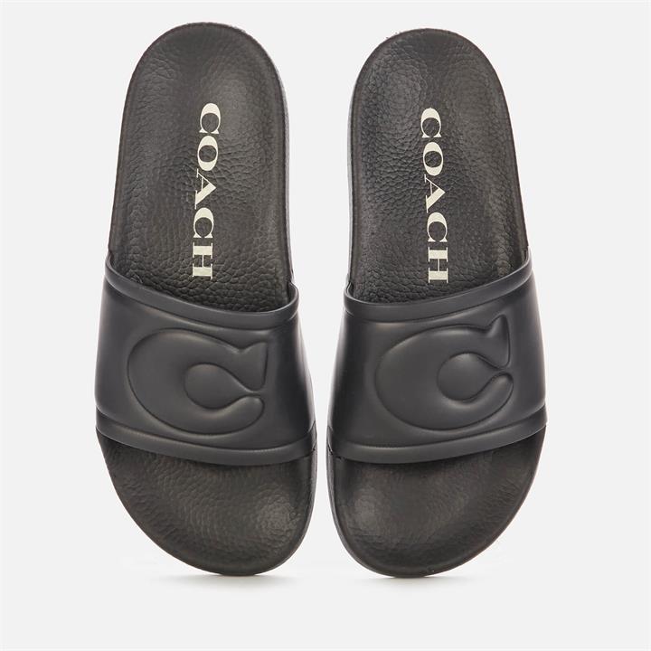 Coach Women's Ula Rubber Slide Sandals - Black - UK 5