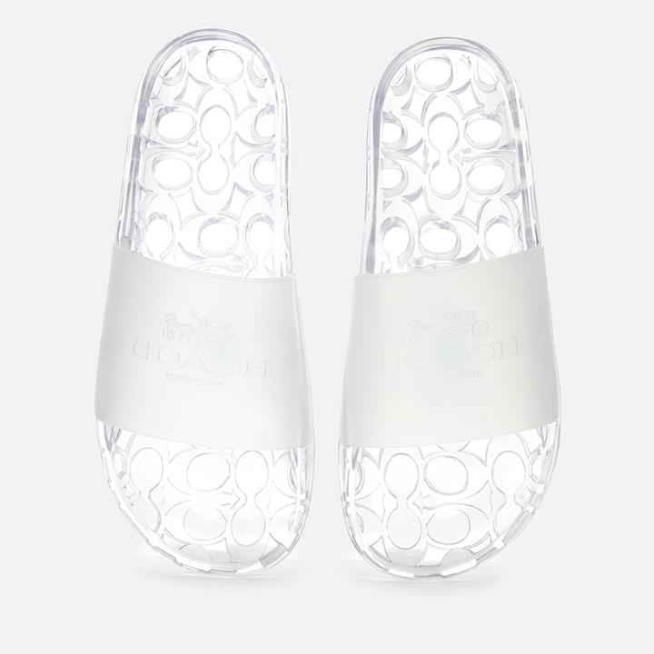 Coach Women's Ulyssa Rubber Slide Sandals - Clear - UK 3