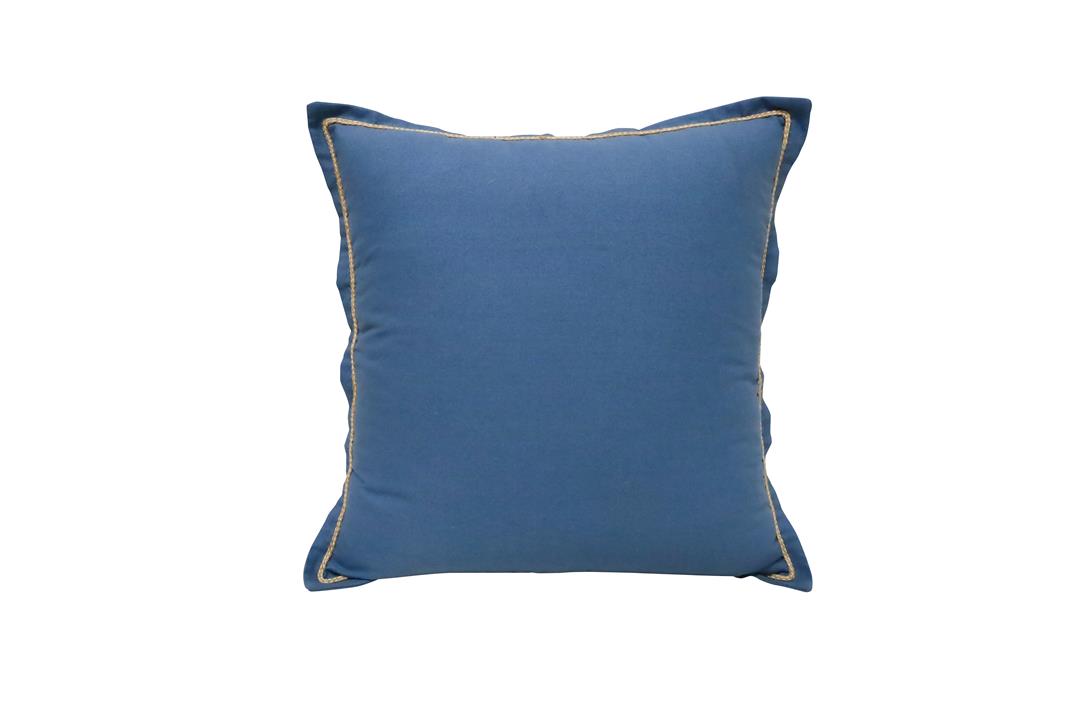 Coastal Cushion W Knife Edge - Stone Blue