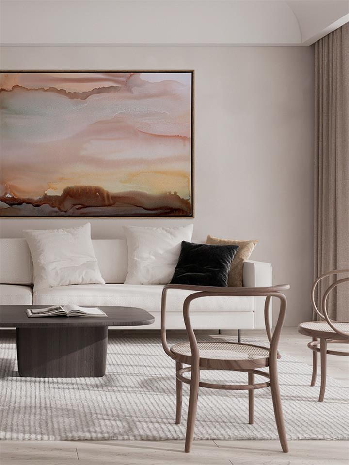 Coles Bay - Oak Box Frame Canvas - 90x120 - Landscape