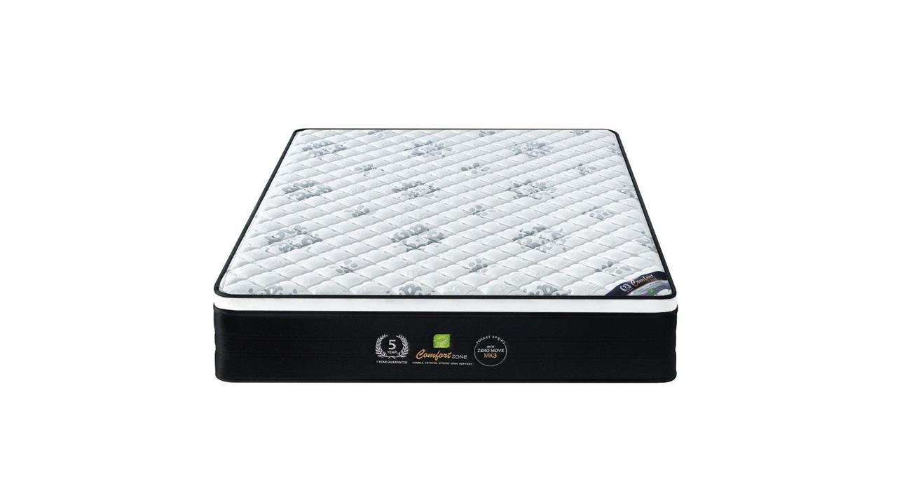 Comfort zone mk3 medium/firm pocket spring mattress + ensemble base