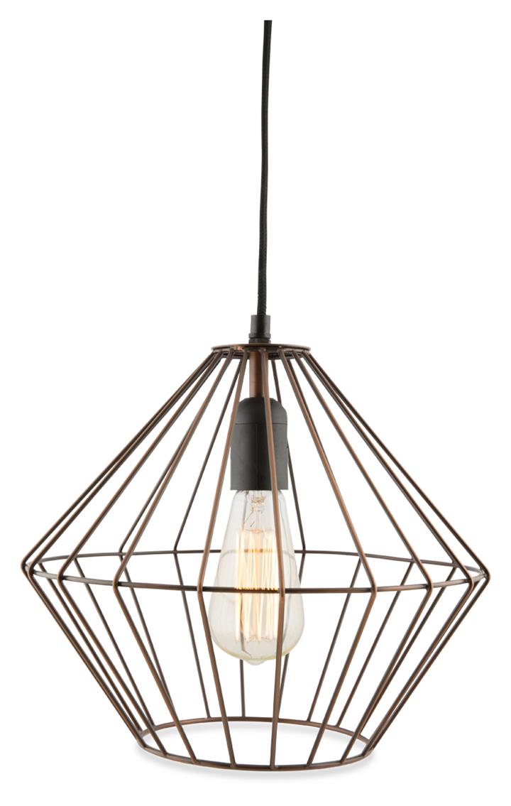 Conical Wire Pendant-Ant Zinc