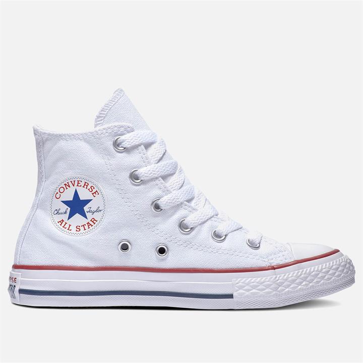 Converse Kid's Chuck Taylor All Star Hi - Top Tainers - Optical White - UK 2 Kids