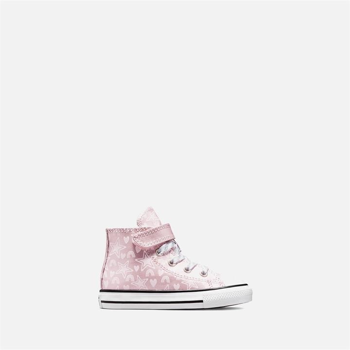 Converse Toddlers' Chuck Taylor All Star 1V Trainers - Pink Foam/Egret/White - UK 7 Toddler