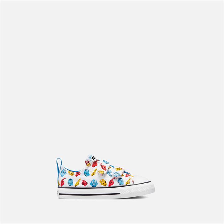Converse Toddlers' Chuck Taylor All Star 2V Dino Daze Trainers - White/University Blue - UK 4 Baby