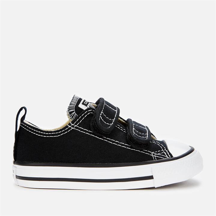 Converse Toddlers' Chuck Taylor All Star Ox Velcro Trainers - Black - UK 10 Kids