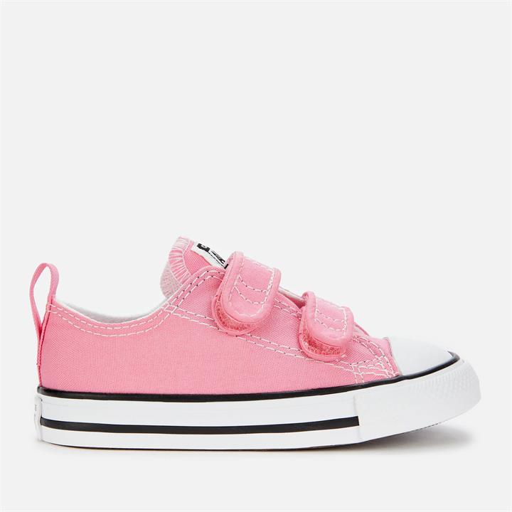 Converse Toddlers' Chuck Taylor All Star Ox Velcro Trainers - Pink - UK 4 Baby