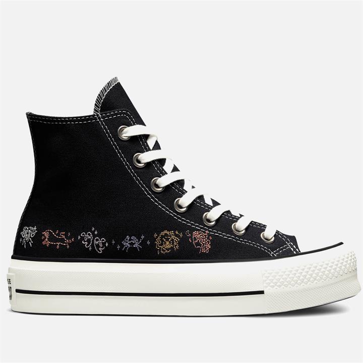 Converse Women's Chuck Taylor All Star Mystic World Lift Hi-Top Trainers - Black/Egret/Multi - UK 3