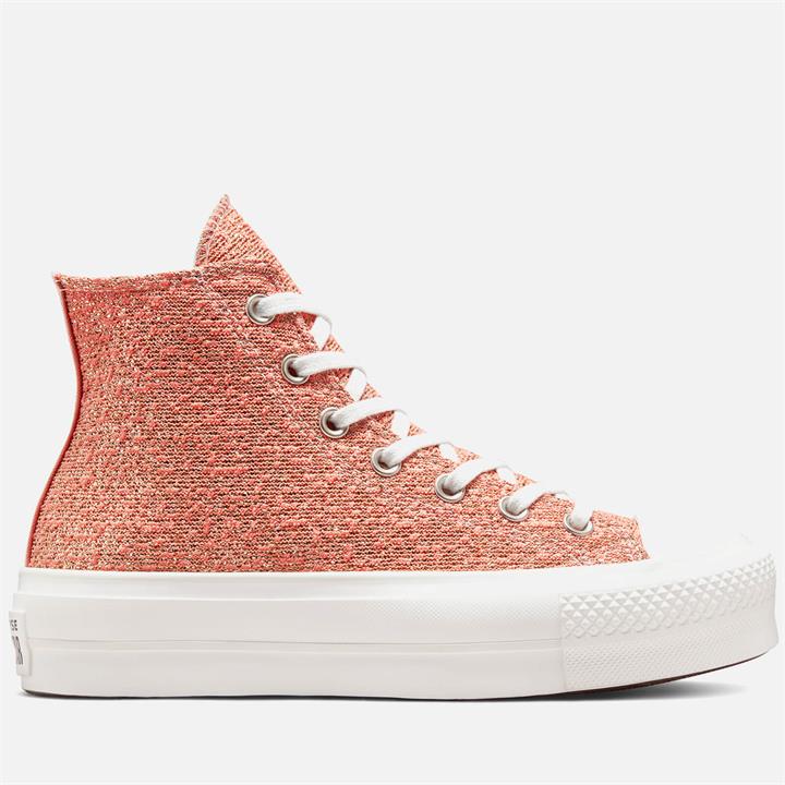 Converse Women's Chuck Taylor All Star Wabi Sabi Lift Hi-Top Trainers - Healing Clay/Light Gold - UK 3