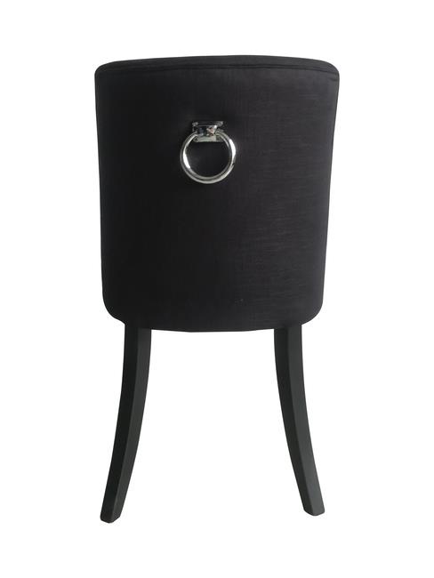 Cordelia Dining Chair Black  Chrome Ring