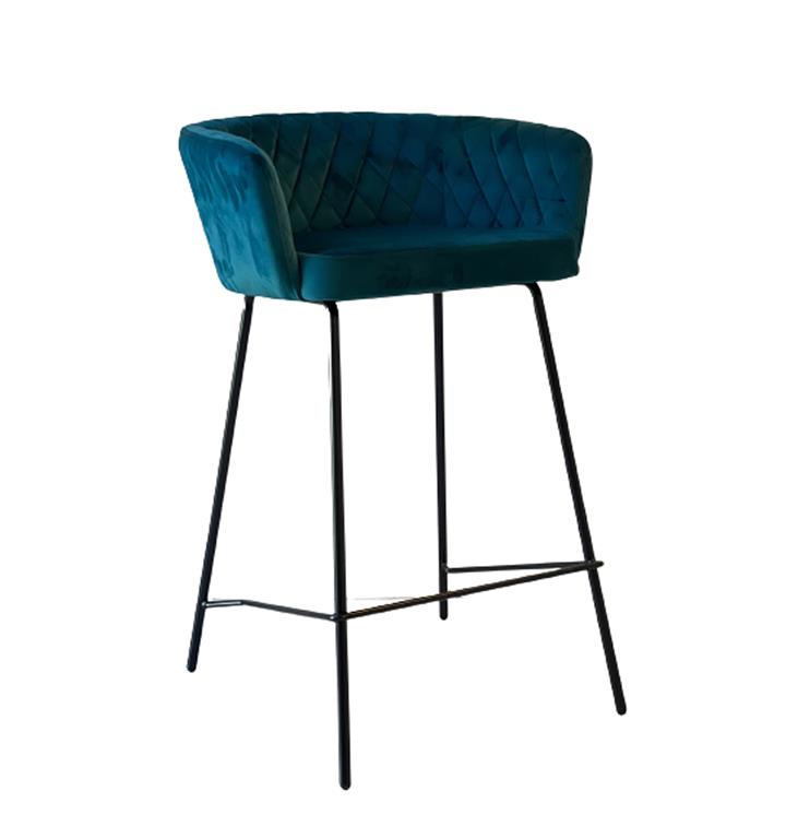 Cored Teal Kitchen Stool
