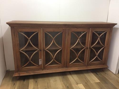 Country Cottage 4 door Tall Mahogany Wood Sideboard/Buffet