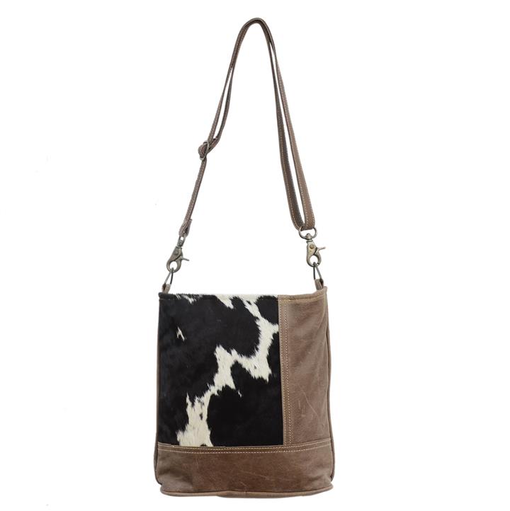Cowhide Leather Cut Handbag