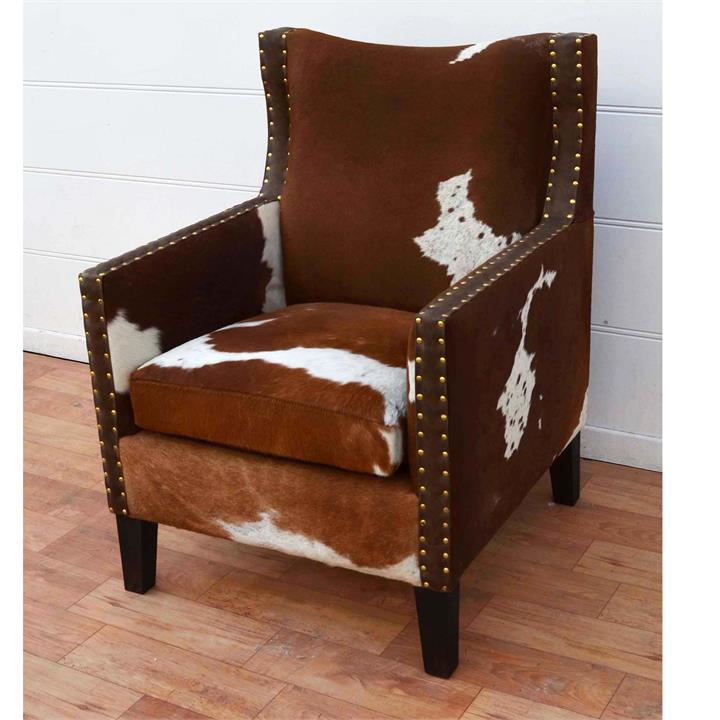 Cowhide Tack Armchair
