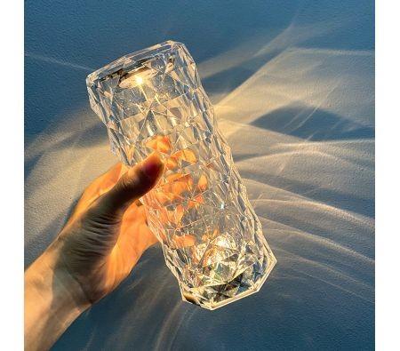 Crystal Desk Lamp Touch Atmosphere Table Lamp Diamond Light Decor LED charging touch acrylic rose crystal table lamp