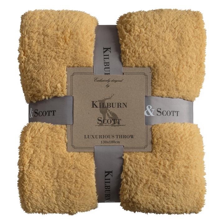 Cuddly Fleece Throw Ochre