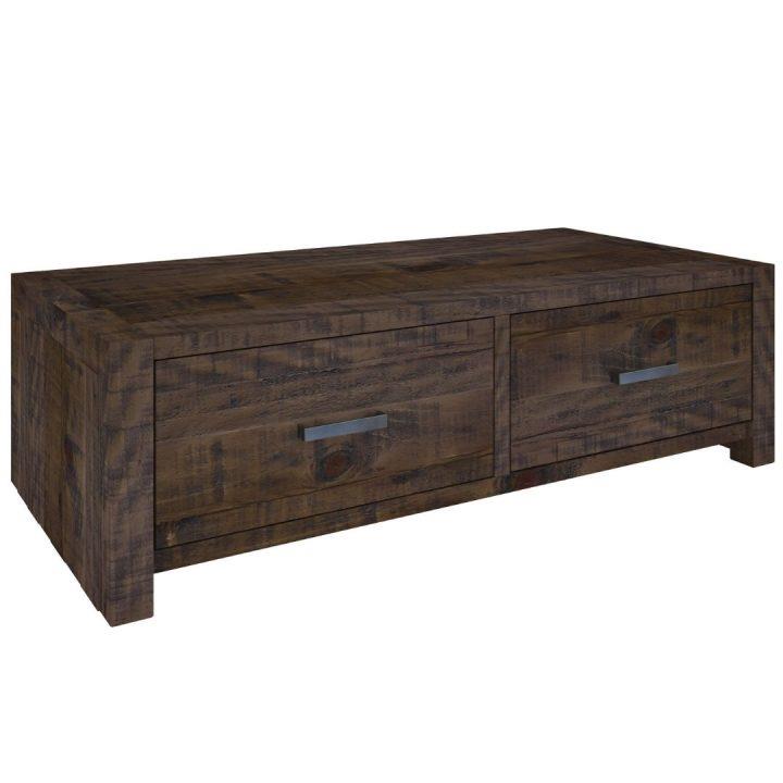 Cumberland Coffee Table With 2 Drawers - Aged Walnut