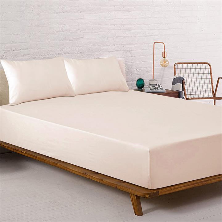 Db Plain Dyed Fitted Sheet BONUS Pack Sand