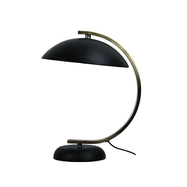 Deco Table Lamp Black & Antique Brass
