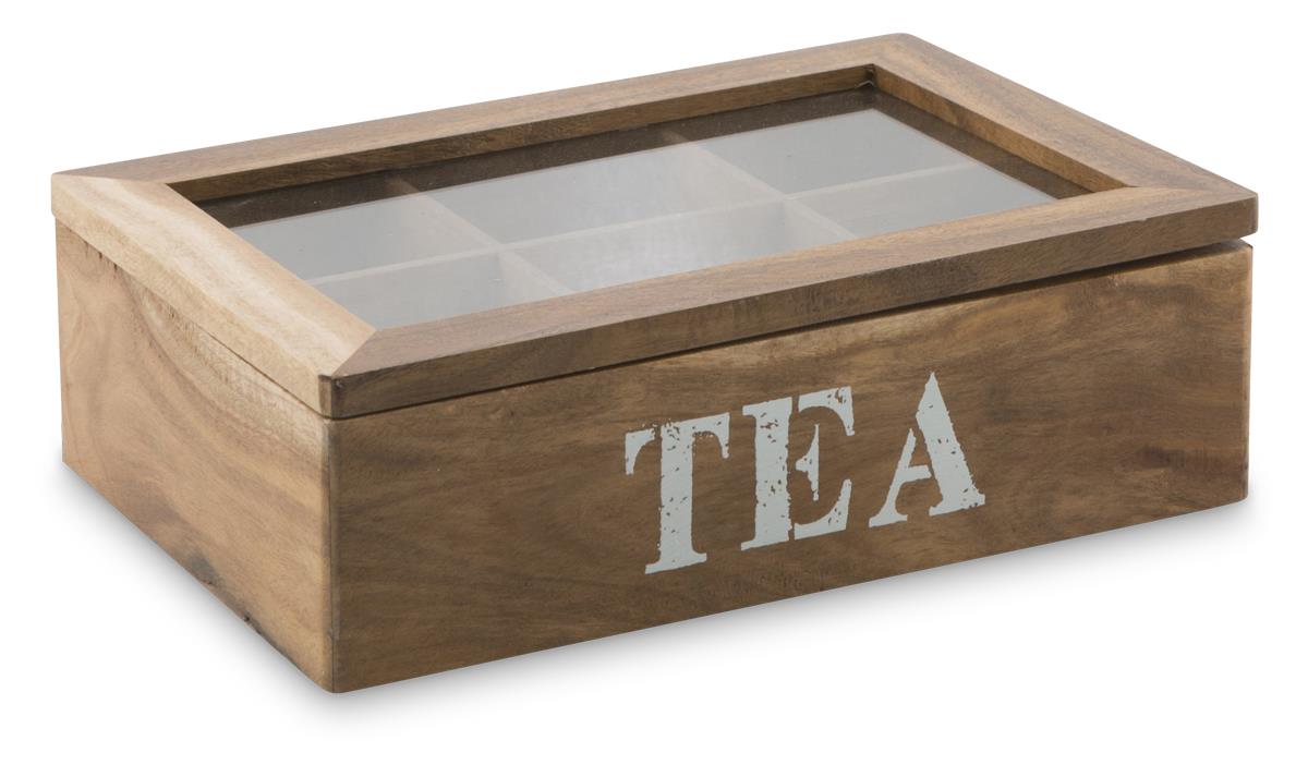 Delun Six Partition  Wooden Tea Box
