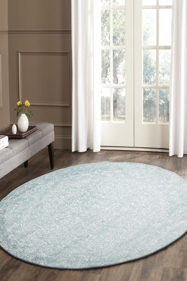 Depth Blue Transitional Rug 240x240cm