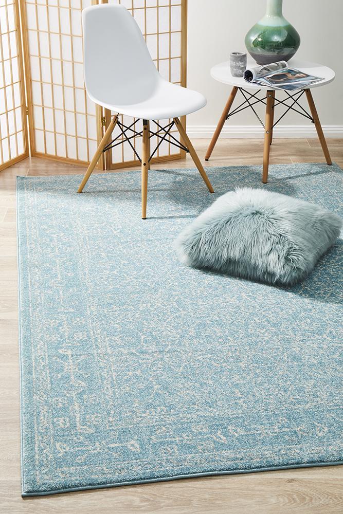 Depth Blue Transitional Rug 400x300cm