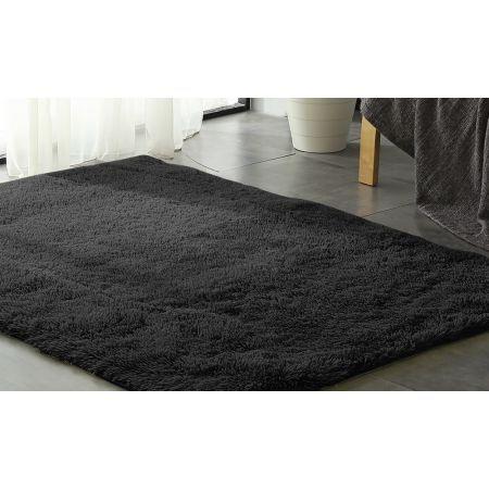 Designer Soft Shag Shaggy Floor Confetti Rug Carpet Home Decor 80x120cm Black