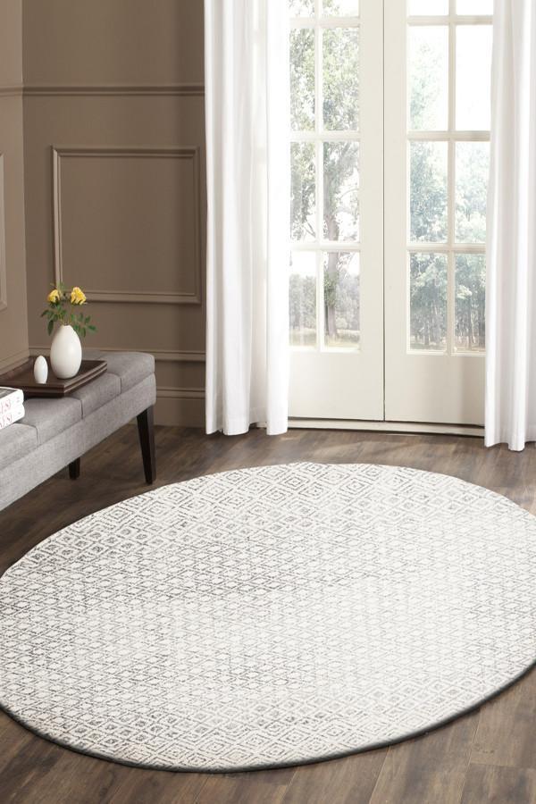 Diamond Grey Transitional Rug 200x200cm