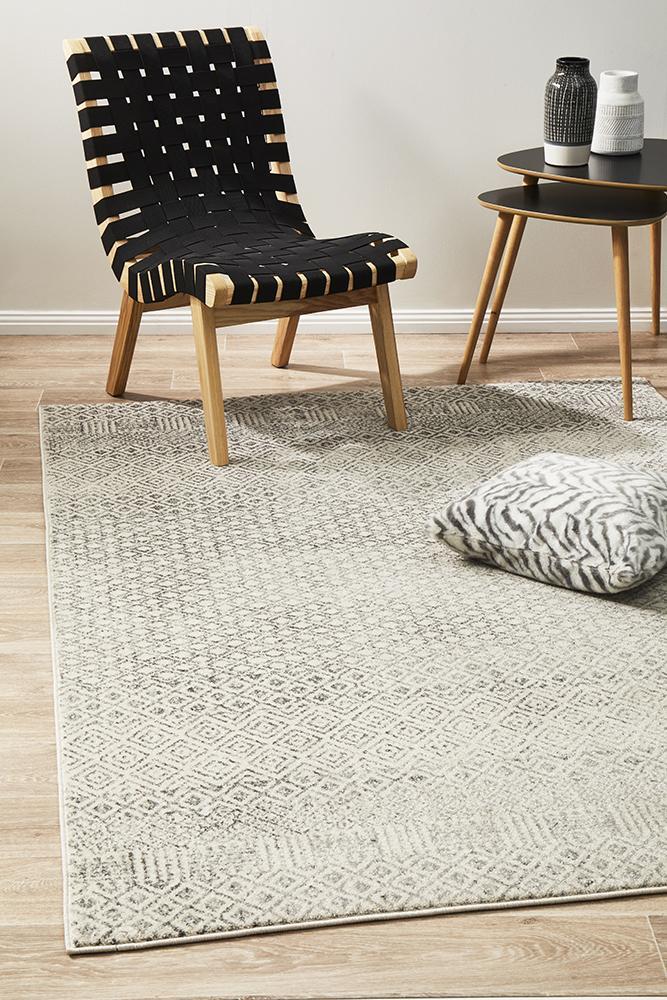Diamond Grey Transitional Rug 330x240cm