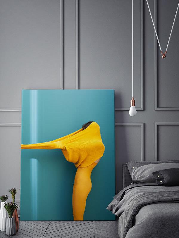 Distort - Black Box Frame Canvas - 100x75 - Portrait