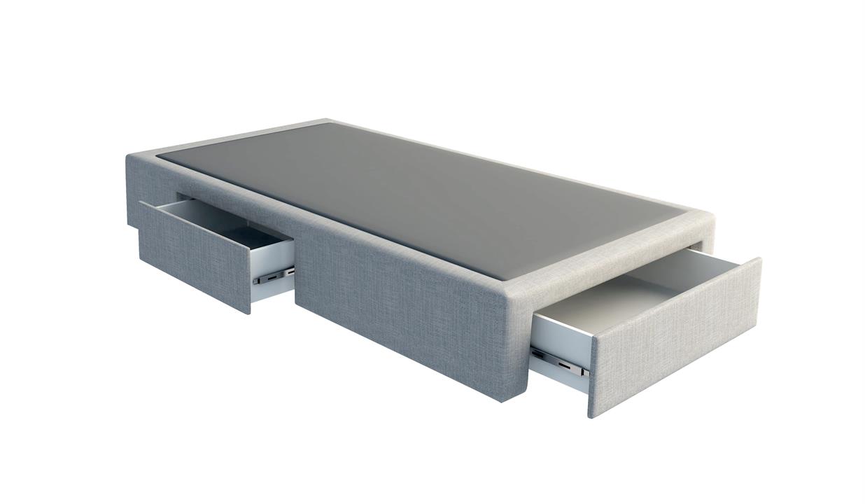 Divan t4 custom upholstered bed base with drawers