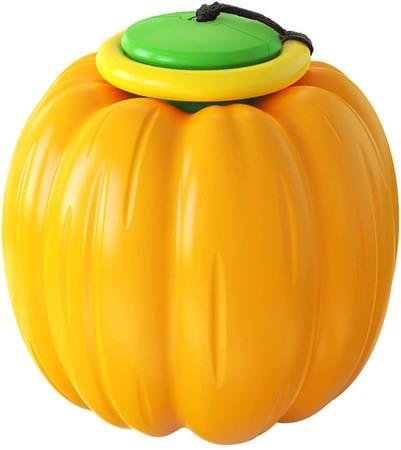 Dog Interact Yoyo Pumpkin Ball Toy,Dog Hand Thrower Toy Launcher Ball, Retractable Rope Tether Dog Ball, Herding Ball for Playing Molar,Dog Gift for Medium or Large Dog