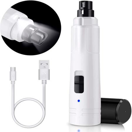 Dog Nail Grinder with LED Light - Upgraded 2-Speed Electric Pet Nail Trimmer Powerful Painless Paws Grooming & Smoothing for Small Medium Large Dogs & Cats