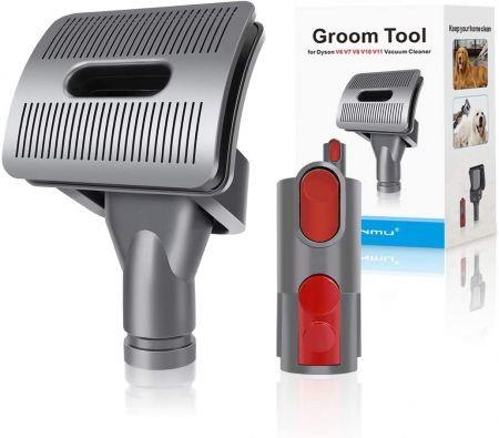 Dog Pet Groom Tool Attachment Compatible with Dyson V11 V10 V8 V7 V6 Vacuum Cleaner with Quick Release Converter Adapter