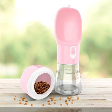Dog Water Bottle Portable Pet Water Bottle Leak Proof Dog Water Dispenser and Food, Lightweight Dog Travel Water Bottle Bowl for Walking and Trave