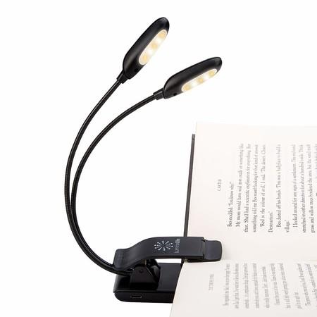 Double LED book light Warm & White