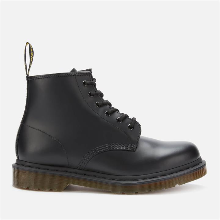 Dr. Martens 101 Smooth Leather 6-Eye Boots - Black - UK 10