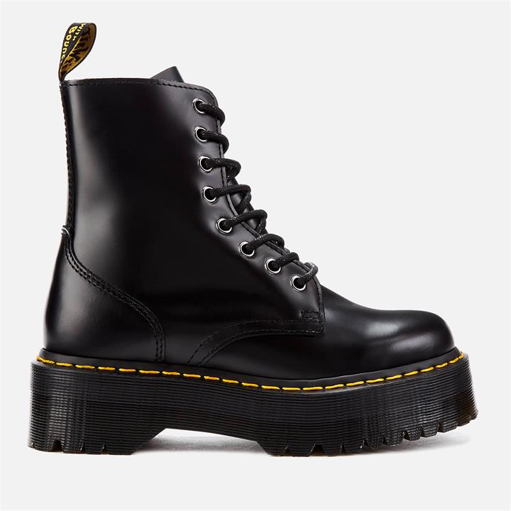 Dr. Martens Jadon Polished Smooth Leather 8-Eye Boots - Black - UK 3