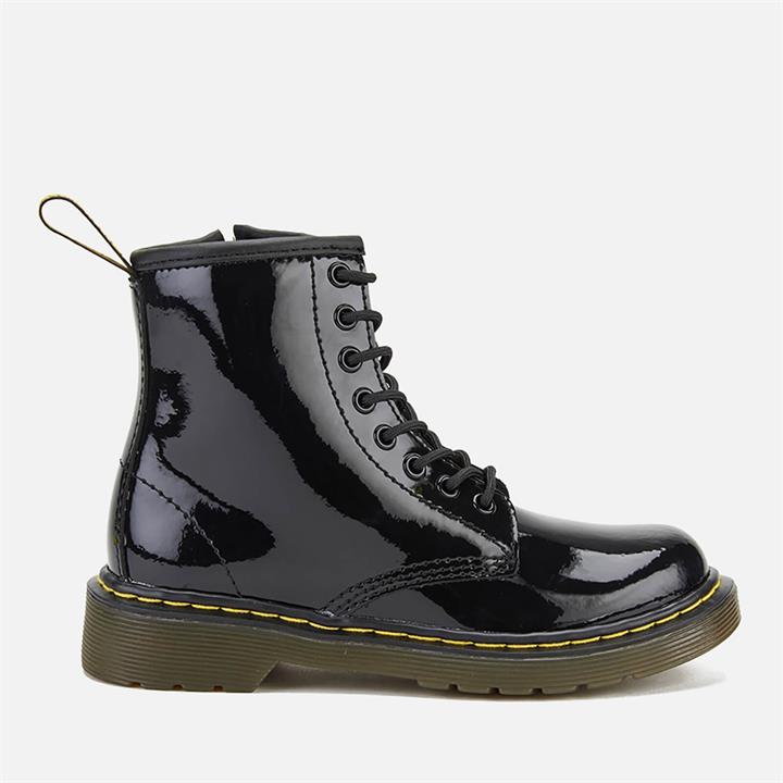 Dr. Martens Kids' 1460 J Patent Limper Lace Up Boots - Black - UK 12 Kids
