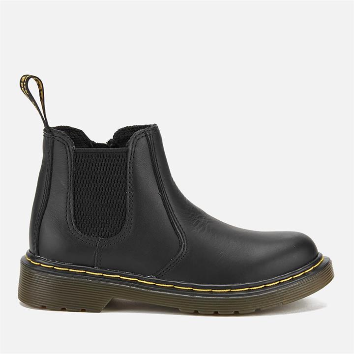Dr. Martens Kids' 2976 J Softy T Leather Chelsea Boots - Black - UK 10 Kids