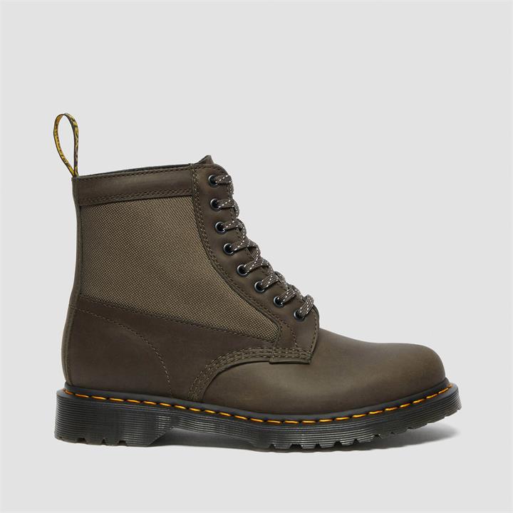 Dr. Martens Men's 1460 Panel 8-Eye Boots - Khaki Grey - UK 9