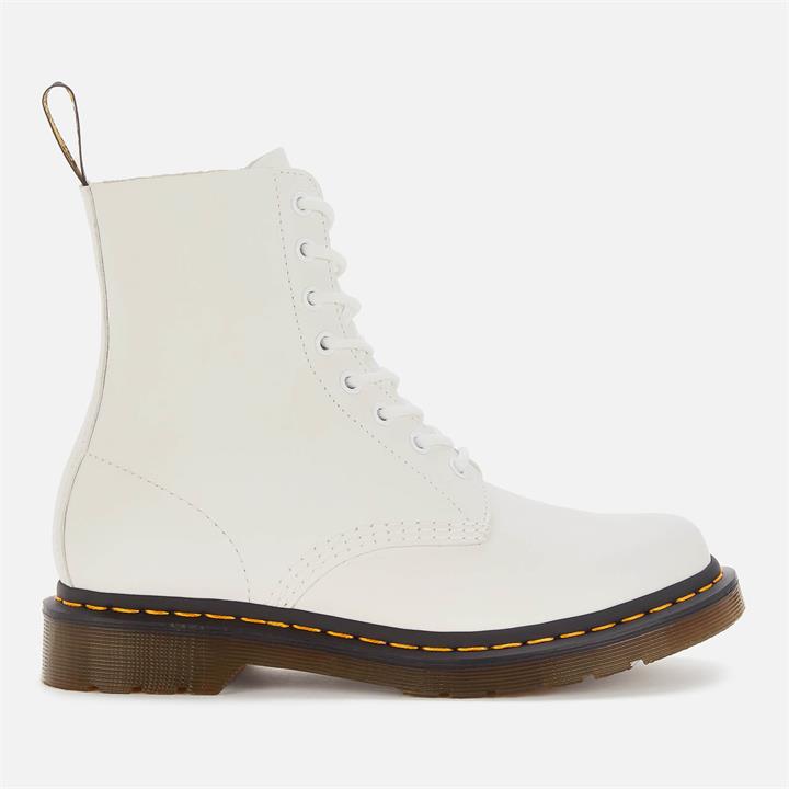 Dr. Martens Women's 1460 Pascal Virginia Leather 8-Eye Boots - Optical White - UK 8