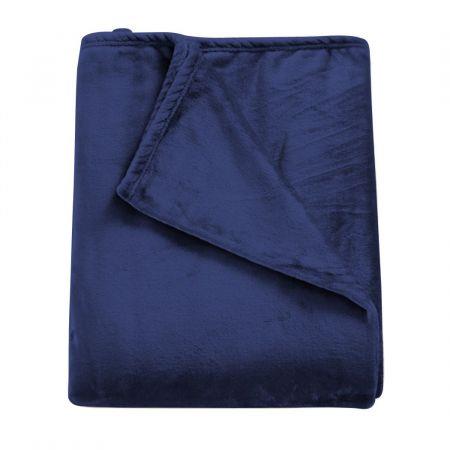 DreamZ 320GSM 220x240cm Ultra Soft Mink Blanket Warm Throw in Navy Colour