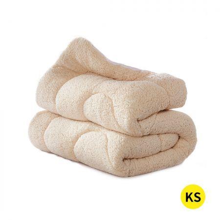 Dreamz Mattress Topper 100% Wool Underlay Reversible Mat Protector King Single