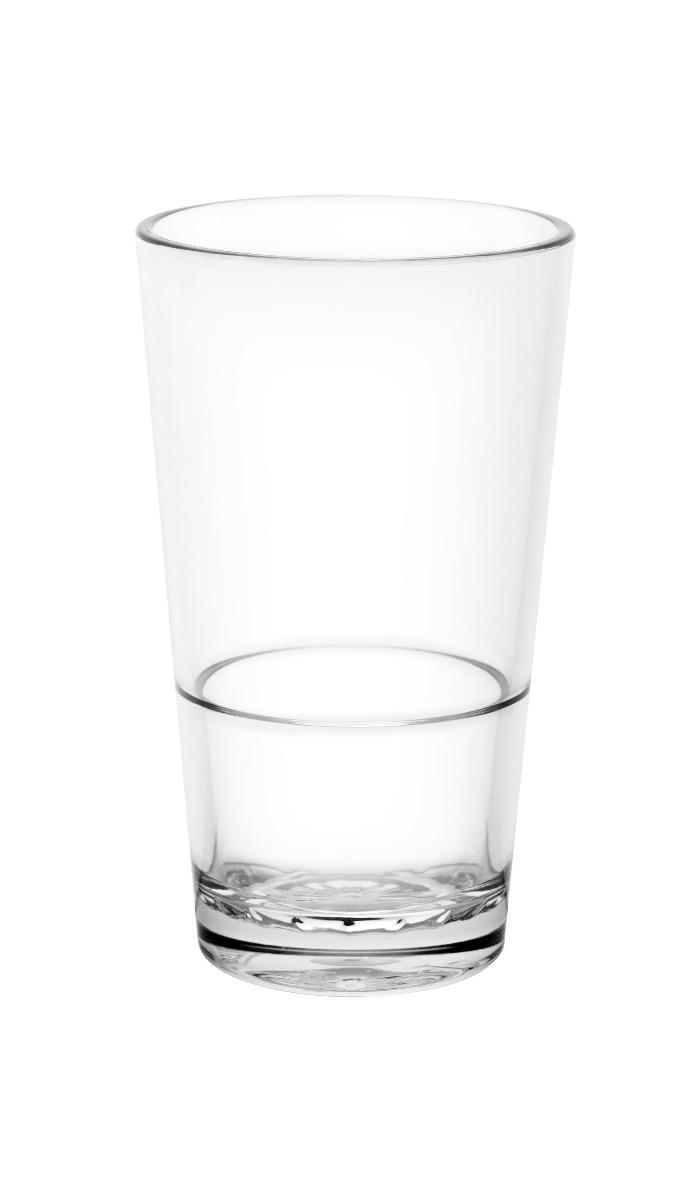 DSTILL Unbreakable Polycarbonate 425ml Beer Glasses Cert and Nucleated Set of 4